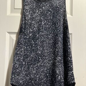 Lululemon Athletica Black and White Speckled Sculpt Tank II